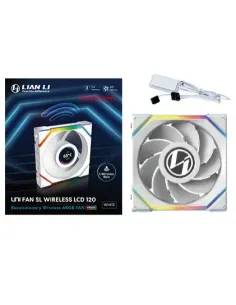 Lian Li UNI FAN SL Wireless LCD 120 Reverse Blade Case per computer Ventilatore 12 cm Bianco 1 pz