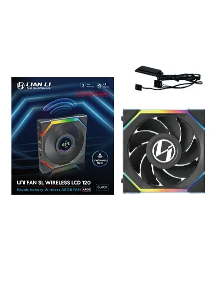 Lian Li UNI FAN SL Wireless LCD 120 Reverse Blade Case per computer Ventilatore 12 cm Nero 1 pz
