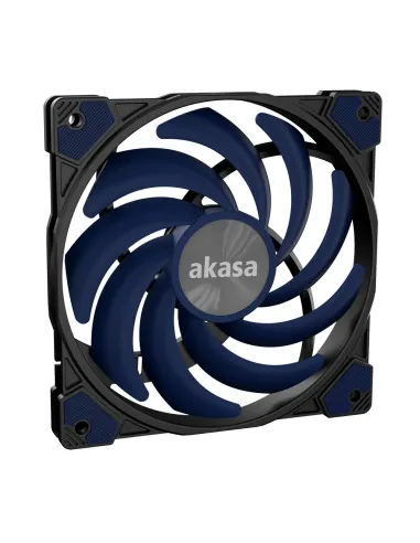 Akasa Alucia XS12 Case per computer Ventilatore Nero, Blu 1 pz