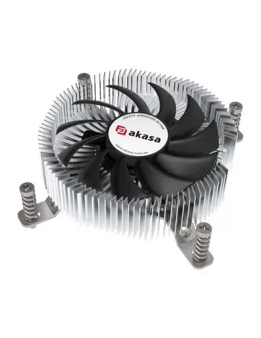 Akasa AK-CC6610EP01 sistema di raffreddamento per computer Processore Raffreddatore d'aria 7,5 cm Nero, Argento 1 pz