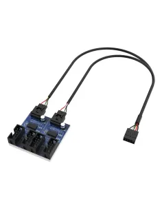 Akasa AK-CBUB64-30BK hub di interfaccia 480 Mbit s Multicolore