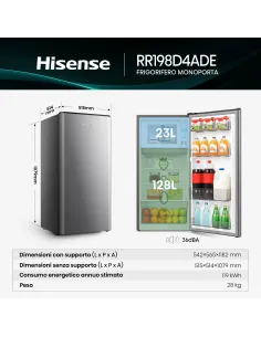 Hisense frigorifero RR198D4ADE libera installazione 151L Classe E 2