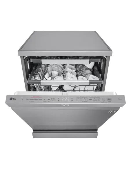 LG QuadWash DF587HVS Lavastoviglie libera installazione Serie 5, Classe A-10%, 14 coperti, Vapore, Wi-Fi, Grigia