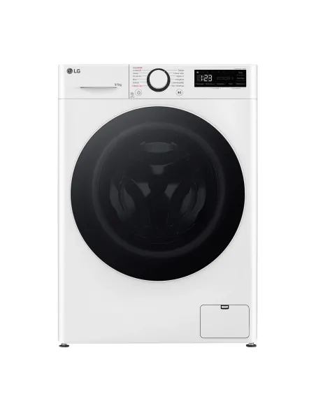 LG D2R5S09TSWW Lavasciuga slim 9 5kg AI DD, Classe E, 1200 giri, TurboWash 360, Vapore