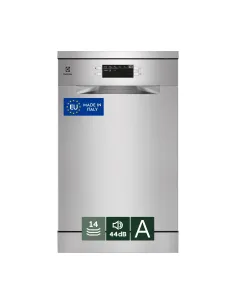 Electrolux Lavastoviglie Libera Installazione 60 Cm - Inox 14 Coperti Classe A 44 Dba MADE IN ITALY ESS68600SX