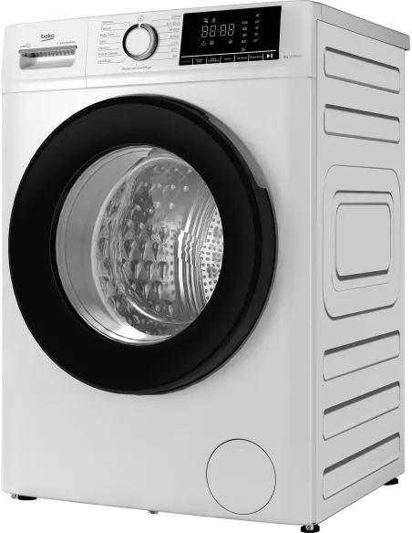 Beko b100 BMX7126DB 7kg classe A bianco, inverter 1200 giri, display XL, oblò nero, funzione vapore