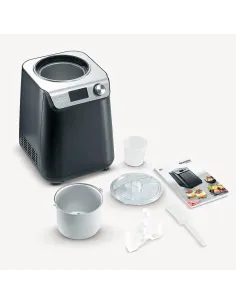 Severin EZ 7407 macchina per gelato Gelatiera compressore 1,2 L 135 W Nero, Acciaio inox 2