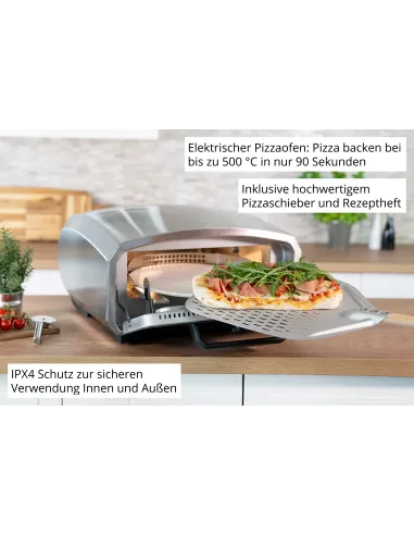 Unold Pizzaofen Enzo 68916 macchina e forno per pizza 1 pizza(e) 2100 W Acciaio inox