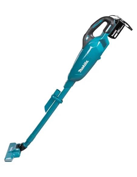 Makita DCL284FZ scopa elettrica Aspirapolvere a bastone 2 in 1 Batteria Secco Tessuto Senza sacchetto Nero, Turchese