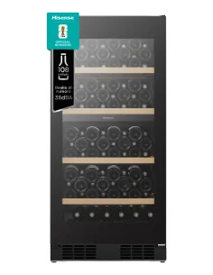 Hisense cantina vini RW3N230GELF libera installazione classe F 108 Bottiglie Doppia Temperatura Vetro Anti UB Connect Life