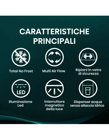 Hisense frigorifero congelatore RT600N4WC2 libera installazione 467L Classe E Dispenser Acqua