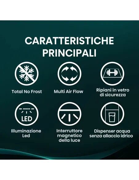 Hisense frigorifero congelatore RT600N4WC2 libera installazione 467L Classe E Dispenser Acqua