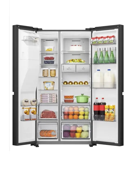 Hisense frigorifero Side by Side RS818N4TFE libera installazione 632L Classe E Distributore Acqua e Ghiaccio Grande capacità