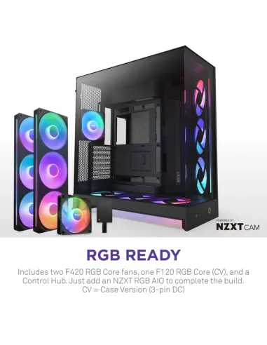 NZXT H9 Flow RGB+ Midi Tower Nero