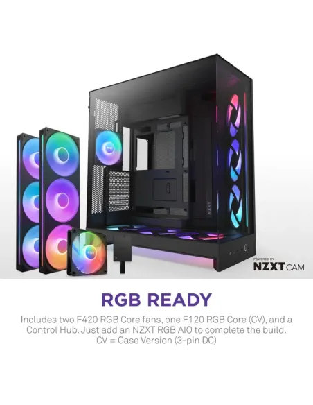 NZXT H9 Flow RGB+ Midi Tower Nero